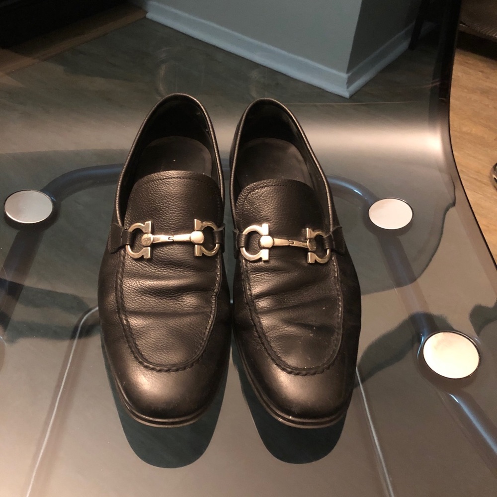 Men’s Black Salvatore Ferragamo Loafers
